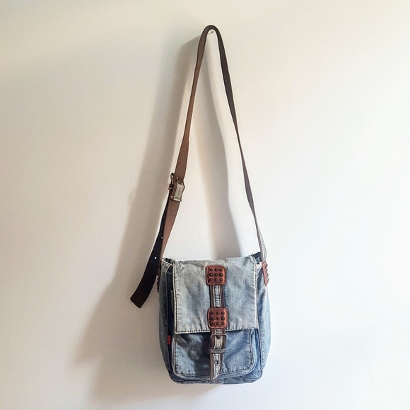 Vintage esprit crossbody denim bag - Picture 1 of 3